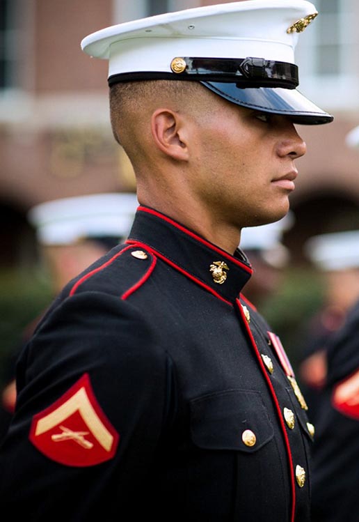Dress uniform of US Army troops